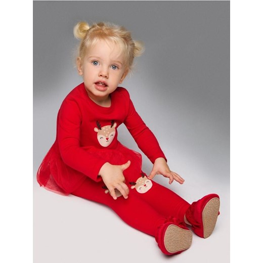 Sinsay - Komplet dzianinowy z motywem świątecznym - czerwony - id: 081FT-33X - marki Sinsay - 186573100 Sinsay - Komplet dzianinowy z motywem świątecznym - czerwony ze sklepu Sinsay w kategorii Komplety niemowlęce - zdjęcie 186573100