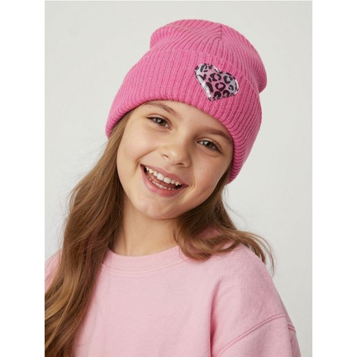 Sinsay - Bawełniana czapka beanie - różowy - id: 086FU-30X - marki Sinsay - 186573103 Sinsay - Bawełniana czapka beanie - różowy ze sklepu Sinsay w kategorii Czapki dziecięce - zdjęcie 186573103