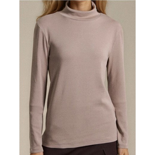 Sinsay - Bluzka z długim rękawem - beżowy ze sklepu Sinsay w kategorii Bluzki damskie - zdjęcie 186573150