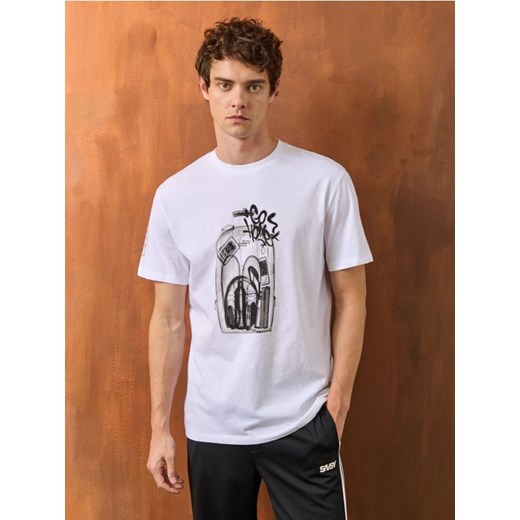 Sinsay - Koszulka z nadrukiem - wielobarwny ze sklepu Sinsay w kategorii T-shirty męskie - zdjęcie 186573163