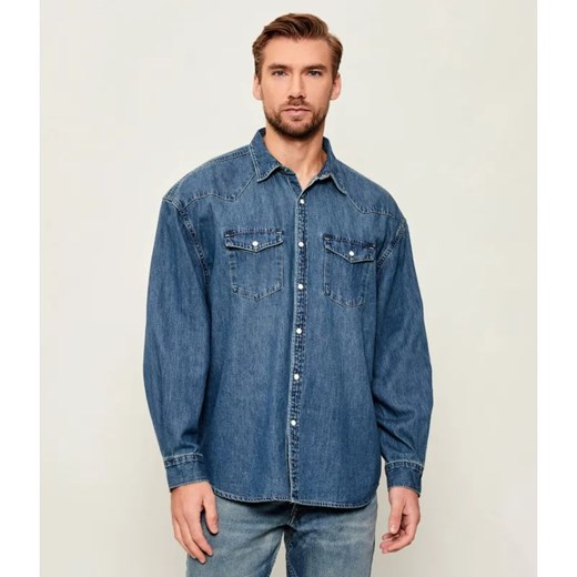 AllSaints Jeansowa koszula FENTON | Relaxed fit ze sklepu Gomez Fashion Store w kategorii Koszule męskie - zdjęcie 186573923