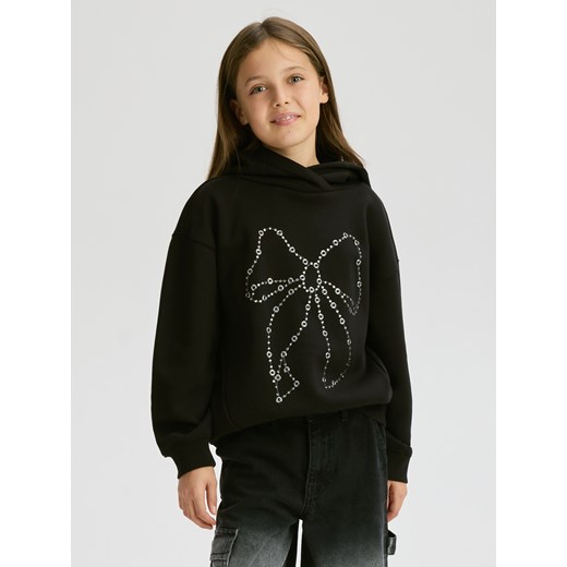 Reserved - Bluza z aplikacją - czarny ze sklepu Reserved w kategorii Bluzy dziewczęce - zdjęcie 186575211