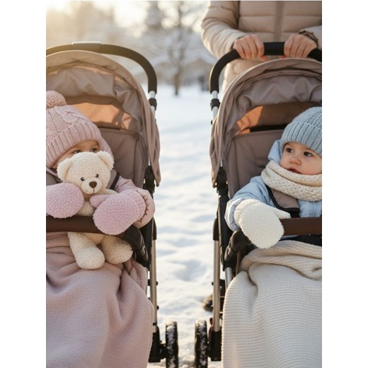 Sinsay - Rękawiczki jednopalczaste 2 pack - kremowy Sinsay One Size Sinsay