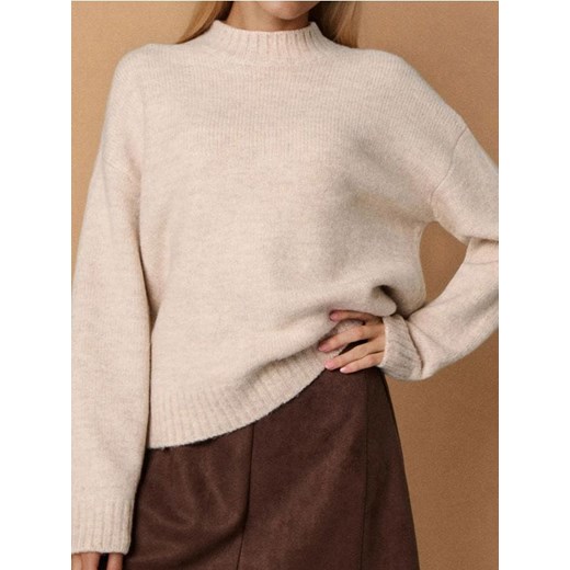 Sinsay - Sweter basic - kremowy ze sklepu Sinsay w kategorii Swetry damskie - zdjęcie 186578511