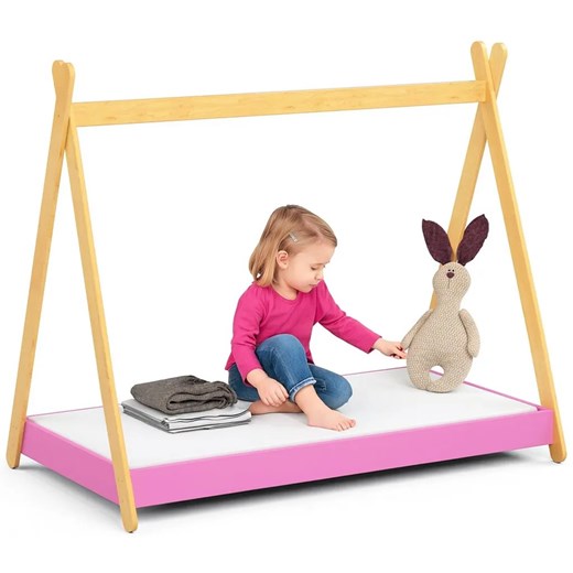 Łóżko tipi dla dziewczynki różowe  80x160S4-M32 ze sklepu Edinos.pl w kategorii Łóżka dziecięce - zdjęcie 186578671