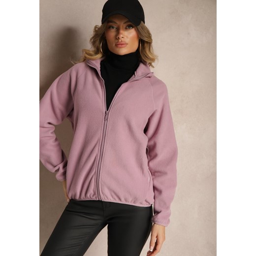 Fioletowa Bluza z Zapięciem na Suwak Kieszeniami i Stójką Esandria - id: 434-MIX5K-66-VIOLET - marki Renee - 186578751 Fioletowa Bluza z Zapięciem na Suwak Kieszeniami i Stójką Esandria ze sklepu renee.pl w kategorii Bluzy damskie - zdjęcie 186578751