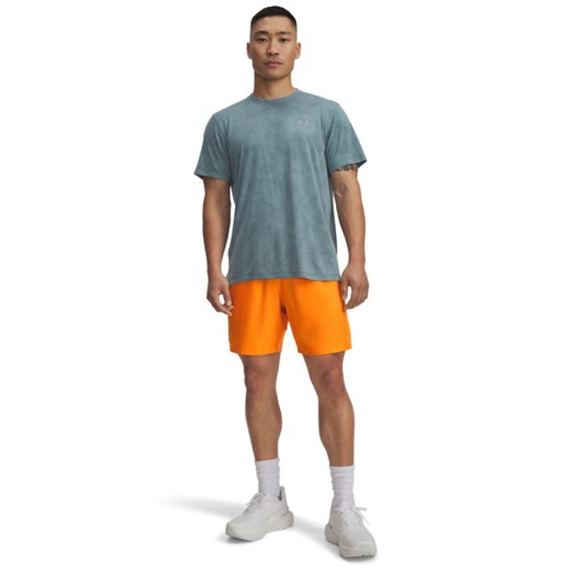 Męskie spodenki do biegania Under Armour UA Launch 7\'\' Short - pomarańczowe ze sklepu Sportstylestory.com w kategorii Spodenki męskie - zdjęcie 186579871
