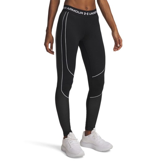 Damskie legginsy treningowe Under Armour UA ColdGear Textured Legging - czarne ze sklepu Sportstylestory.com w kategorii Spodnie damskie - zdjęcie 186579880