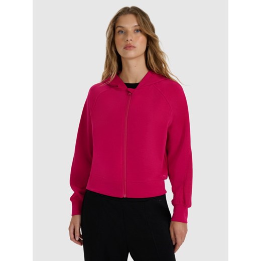 Damska bluza dresowa rozpinana z kapturem 4F 4FWAW25TSWSF1835 -  różowa ze sklepu Sportstylestory.com w kategorii Bluzy damskie - zdjęcie 186579982