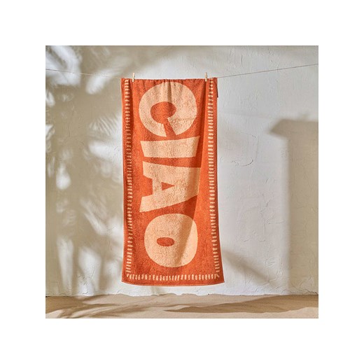BELLA MAISON Ręcznik plażowy &quot;Ciao&quot; w kolorze pomarańczowym - 150 x 90 cm ze sklepu Limango Polska w kategorii Ręczniki - zdjęcie 186580581