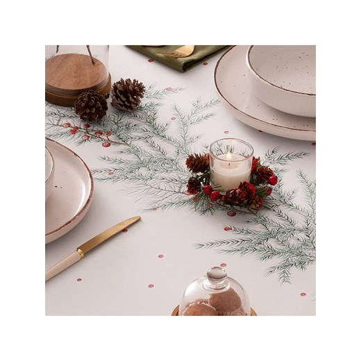 Mint Rugs Obrus &quot;Christmas Klaus&quot; w kolorze biało-zielonym Mint Rugs 155x350 cm wyprzedaż Limango Polska