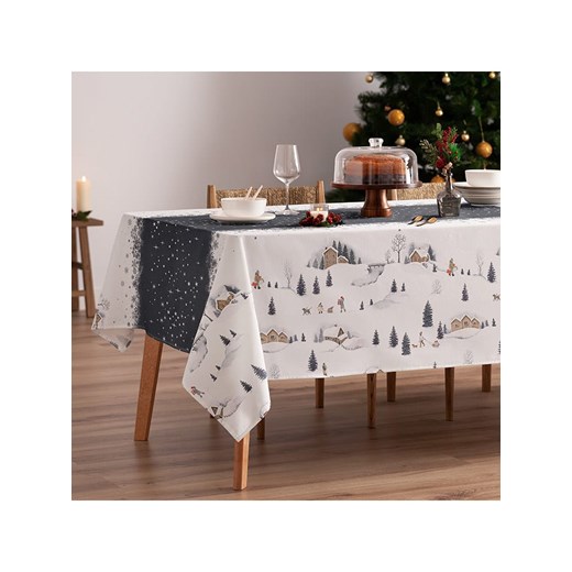 Mint Rugs Obrus &quot;Christmas Whoville&quot; w kolorze biało-granatowym ze sklepu Limango Polska w kategorii Obrusy i bieżniki - zdjęcie 186580913