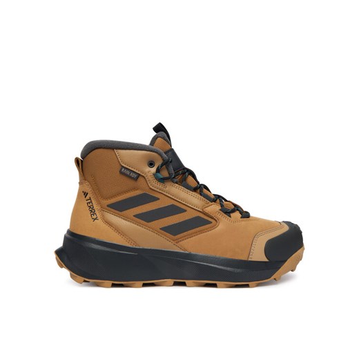 Trekkingi adidas Terrex Winter Leather Mid Cut Rain.Rdy Cold.Rdy JR5297 Brązowy ze sklepu eobuwie.pl w kategorii Buty trekkingowe męskie - zdjęcie 186581230