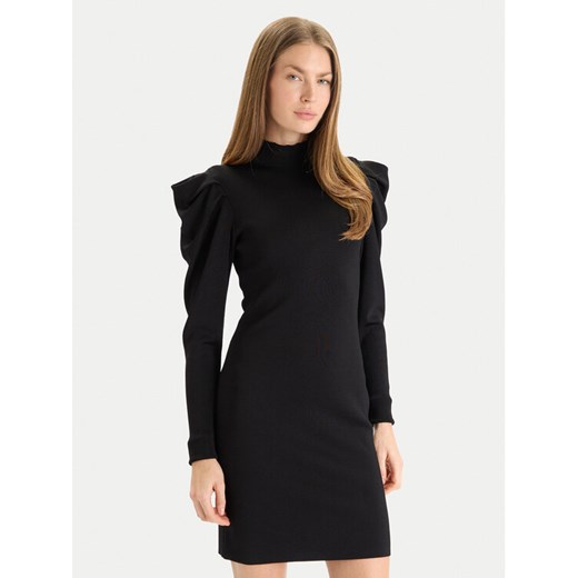 TWINSET Sukienka dzianinowa 252AT3010 Czarny Slim Fit ze sklepu MODIVO w kategorii Sukienki - zdjęcie 186582511
