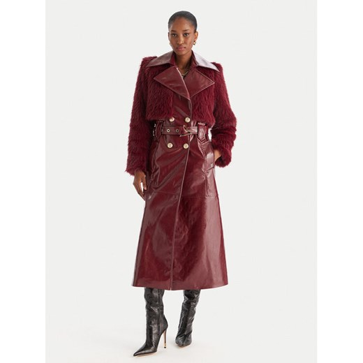 Babylon Płaszcz przejściowy S00772 Bordowy Regular Fit ze sklepu MODIVO w kategorii Kurtki damskie - zdjęcie 186582520