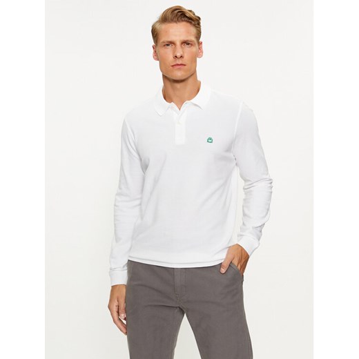 United Colors Of Benetton Polo 3089J3204 Biały Regular Fit ze sklepu MODIVO w kategorii T-shirty męskie - zdjęcie 186582541