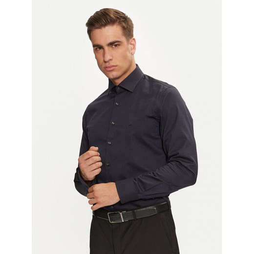 Michael Kors Koszula MK0DS01294 Granatowy Slim Fit - id: 0000304220616 - marki Michael Kors - 186582571 Michael Kors Koszula MK0DS01294 Granatowy Slim Fit ze sklepu MODIVO w kategorii Koszule męskie - zdjęcie 186582571