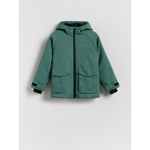 Reserved - Ocieplana kurtka parka - zielony ze sklepu Reserved w kategorii Kurtki chłopięce - zdjęcie 186584051