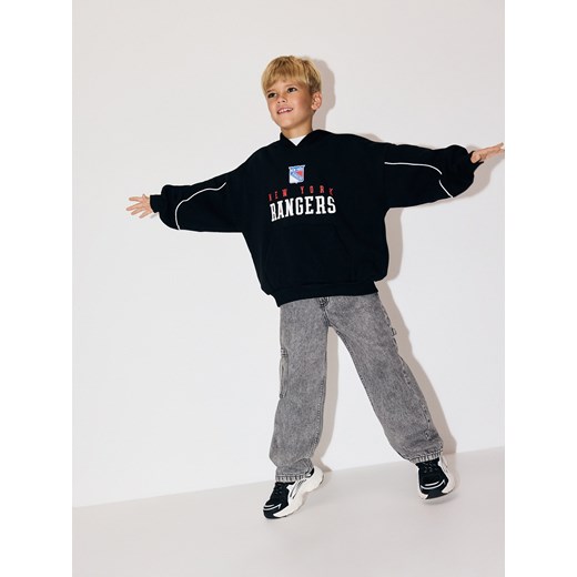 Reserved - Bawełniana bluza NHL New York Rangers - czarny ze sklepu Reserved w kategorii Komplety chłopięce - zdjęcie 186584134