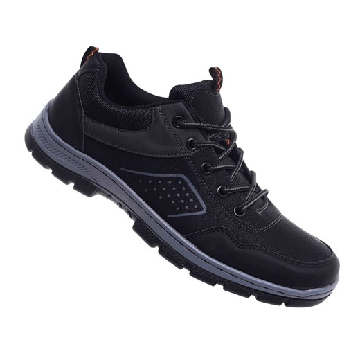 Szare sznurowane męskie buty trekkingowe /F9-1 18301 T484/ ze sklepu Pantofelek24.pl w kategorii Buty trekkingowe męskie - zdjęcie 186584163
