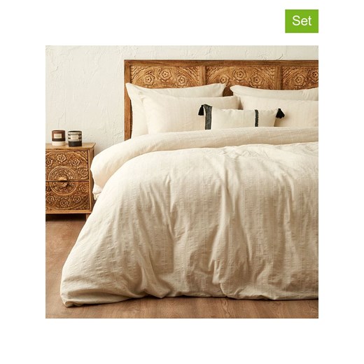 BELLA MAISON 4-częściowy komplet pościeli "Harvey" w kolorze beżowym Bella Maison 200x220 cm Limango Polska promocja