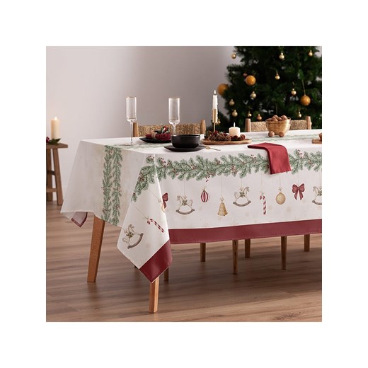 Mint Rugs Obrus &quot;Christmas Gabriel&quot; w kolorze biało-czerwonym ze sklepu Limango Polska w kategorii Obrusy i bieżniki - zdjęcie 186586374