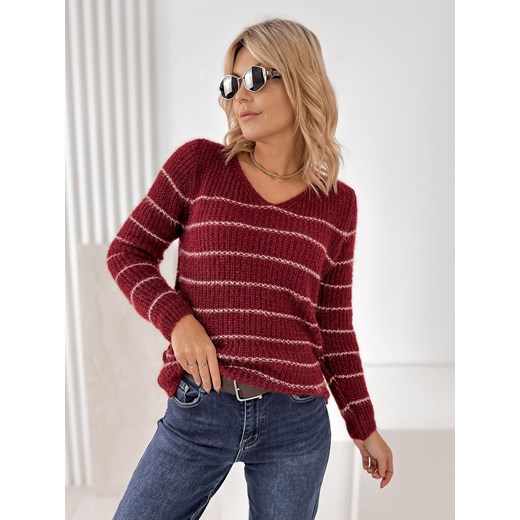 sweter nesta bordowy one size ze sklepu UBRA w kategorii Swetry damskie - zdjęcie 186586521