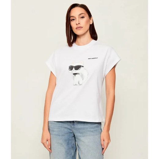 Karl Lagerfeld T-shirt IKON AQUARELLE | Oversize fit ze sklepu Gomez Fashion Store w kategorii Bluzki damskie - zdjęcie 186589950