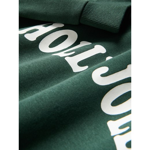 Reserved - Bluza z nadrukiem - ciemnozielony Reserved 170 (13-14 lat) Reserved