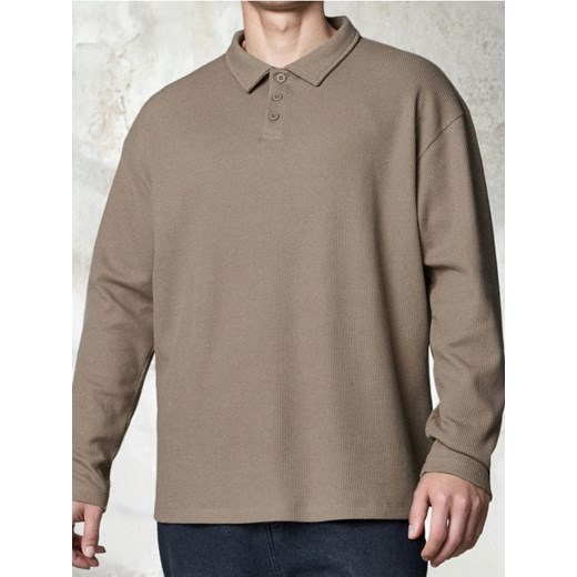 Sinsay - Prążkowany bluza polo - Inny ze sklepu Sinsay w kategorii Bluzy męskie - zdjęcie 186592310