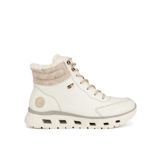 Trzewiki Rieker M6010-80 Biały ze sklepu eobuwie.pl w kategorii Botki - zdjęcie 186592362