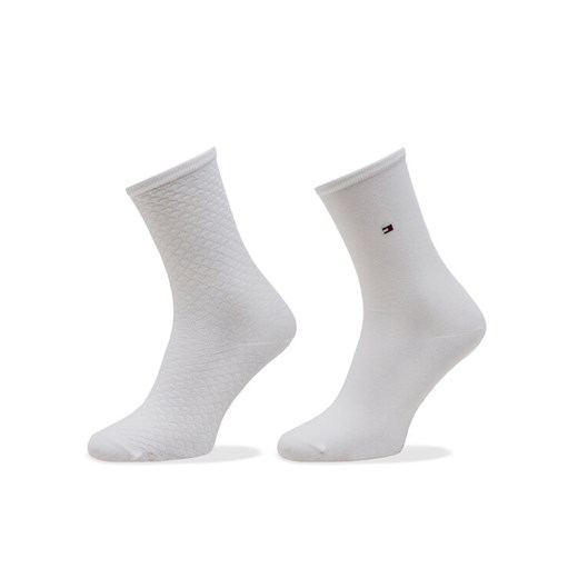 Tommy Hilfiger Skarpety długie 701227563 Biały ze sklepu MODIVO w kategorii Skarpetki damskie - zdjęcie 186592670
