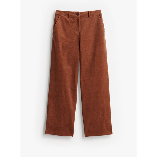 Mohito - Sztruksowe spodnie - brązowy ze sklepu Mohito w kategorii Spodnie damskie - zdjęcie 186593322
