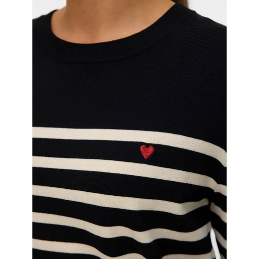 ONLY Sweter w kolorze czarno-kremowym S wyprzedaż Limango Polska