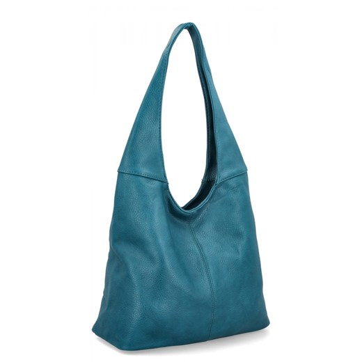 Uniwersalne Torebki Damskie Shopper Bag firmy Hernan HB0141 Turkusowa ze sklepu PaniTorbalska w kategorii Torby Shopper bag - zdjęcie 186594320