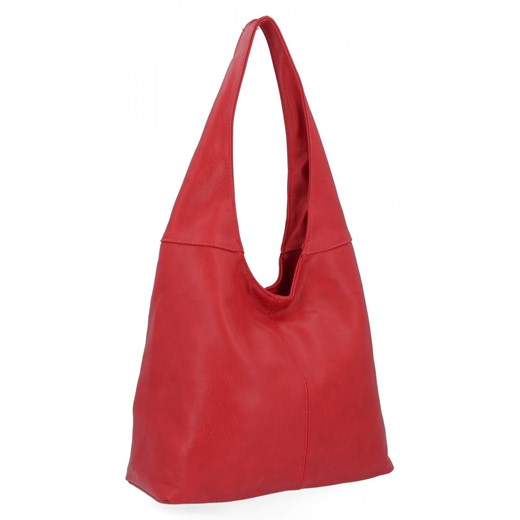 Uniwersalne Torebki Damskie Shopper Bag firmy Hernan HB0141 Bordowa ze sklepu PaniTorbalska w kategorii Torby Shopper bag - zdjęcie 186594321