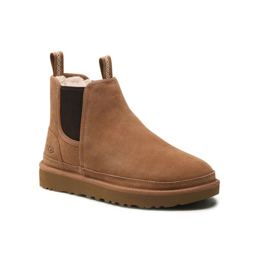 Sztyblety Ugg M Neumel Chelsea 1121644 Brązowy ze sklepu eobuwie.pl w kategorii Buty zimowe męskie - zdjęcie 186595281
