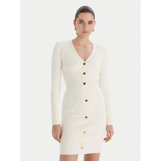 Marciano Guess Sukienka 5BGK04 5661Z Écru Slim Fit ze sklepu MODIVO w kategorii Sukienki - zdjęcie 186595571