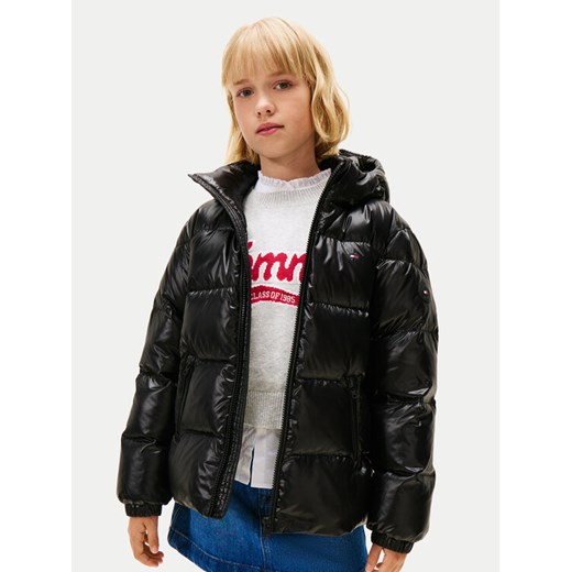 Tommy Hilfiger Kurtka puchowa Essential KG0KG08758 D Czarny Regular Fit ze sklepu MODIVO w kategorii Kurtki dziewczęce - zdjęcie 186595604