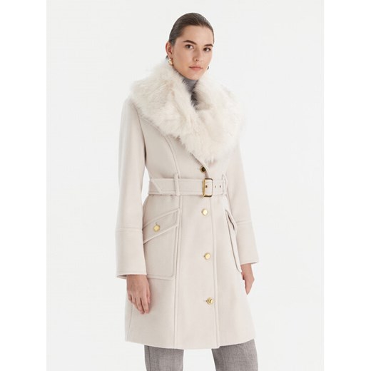 Marciano Guess Płaszcz wełniany 5BGL26 1799Z Écru Regular Fit ze sklepu MODIVO w kategorii Płaszcze damskie - zdjęcie 186595631