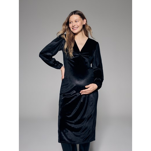 Reserved - Sukienka maxi z drapowaniem - czarny ze sklepu Reserved w kategorii Sukienki - zdjęcie 186596350