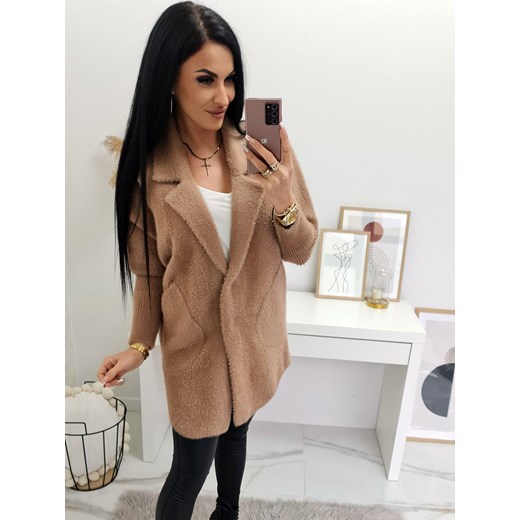 płaszcz alpaka larry camel ze sklepu STYLOWO w kategorii Płaszcze damskie - zdjęcie 186596662
