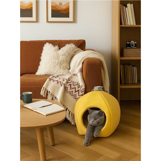 Sinsay - Domek dla kota - żółty Sinsay One Size okazyjna cena Sinsay