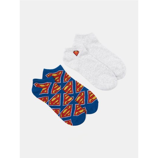 Sinsay - Krótkie skarpetki 2 pack Superman - wielobarwny ze sklepu Sinsay w kategorii Skarpetki męskie - zdjęcie 186597260