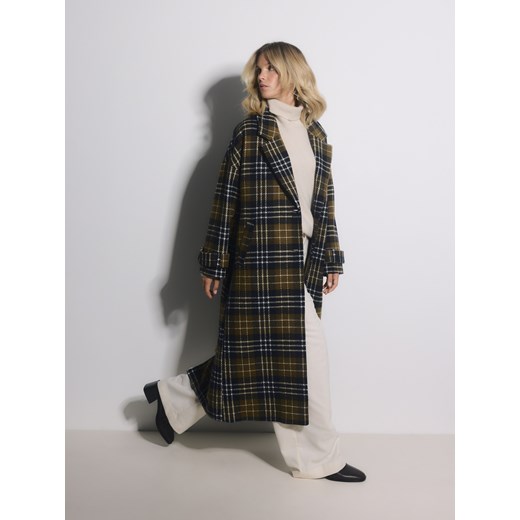 Reserved - Płaszcz z wełną - wielobarwny ze sklepu Reserved w kategorii Płaszcze damskie - zdjęcie 186597582