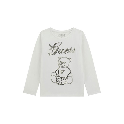 Guess Bluzka K5BI03 J1314 Biały Regular Fit ze sklepu MODIVO w kategorii Kaftaniki i bluzki - zdjęcie 186598720