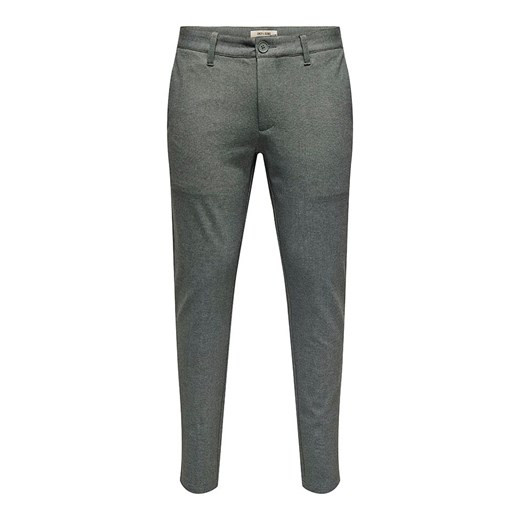 ONLY &amp; SONS Spodnie chino &quot;Mark&quot; - Slim fit - w kolorze szarym ze sklepu Limango Polska w kategorii Spodnie męskie - zdjęcie 186599641