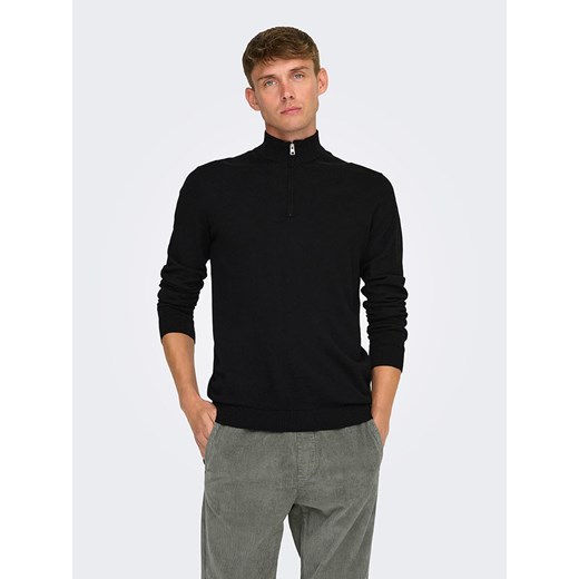 ONLY &amp; SONS Sweter &quot;Loui&quot; w kolorze czarnym ze sklepu Limango Polska w kategorii Swetry męskie - zdjęcie 186599682