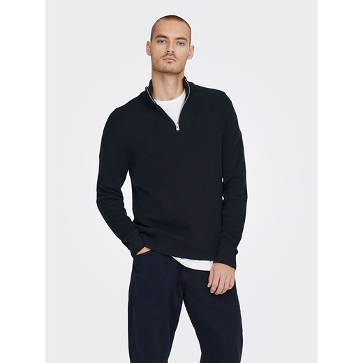 ONLY & SONS Sweter "Phil" w kolorze czarnym - id: 17641955 - marki Only & Sons - 186599731 ONLY & SONS Sweter "Phil" w kolorze czarnym ze sklepu Limango Polska w kategorii Swetry męskie - zdjęcie 186599731