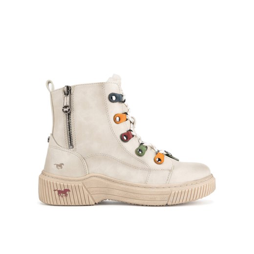 Trzewiki Mustang 1436-601 Beżowy ze sklepu eobuwie.pl w kategorii Botki - zdjęcie 186600433